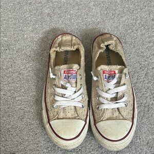 Converse All Star Beige and White Sneakers